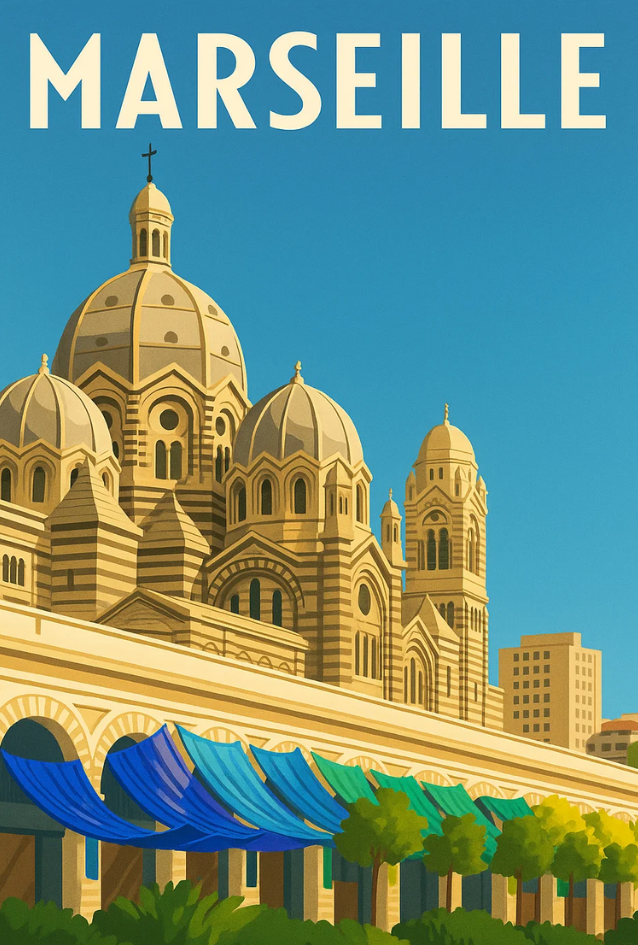 Carte postale Major Marseille