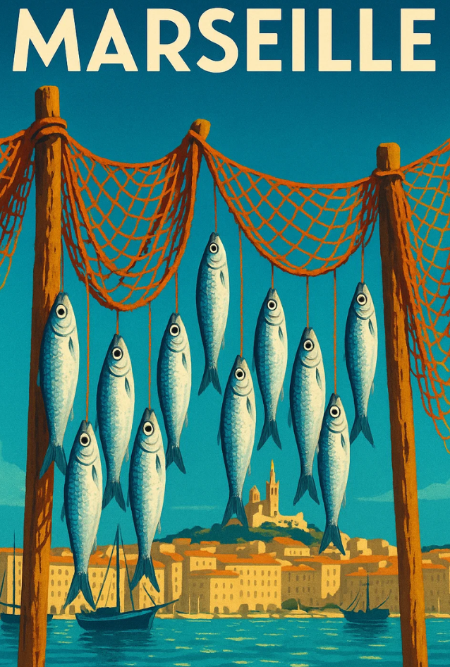 Carte Postale Sardine