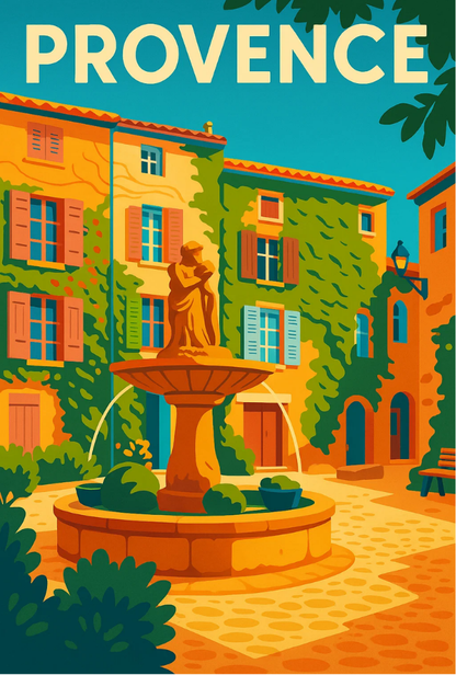 Carte postale village provençale