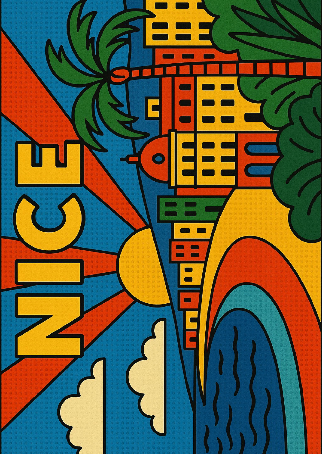 Carte Postale Nice Pop-Art
